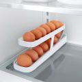 1Pcs Automatic Scrolling Egg Holder Rolldown Refrigerator Egg Dispenser Kitchen Egg Storage Box Egg Stand For Fridge Egg Tray. 