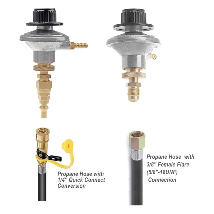 Propane%20Regulator%20Adapter-1%20x%201lb%20Propane%20Regulator%20to%203/8inch%20Male%20Flare%0D%0A1%20x%203/8inch%20Male%20Flare%20to%201/4inch%20quick%20connect%20plug%0D%0A1%20x%20Thread%20Tape-%20-%20Image%203
