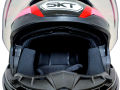 SKT Helmet DOT Certificate BLADE 2 SV AMT BLASTER 908 Flip Up SKT Modular Helmet BLACK RED and Pink mix. 