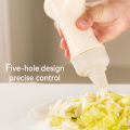 350ml 5 Hole Squeeze Condiment Bottles With Nozzles Plastic Ketchup Mustard Hot Sauces Olive Oil Bottles Kitchen Accessories. 