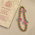 Trendy Mobile Strap Charm Beads Chain Bracelet Jewelry for Women Girls Anti-Lost Lanyard Accessories Gifts. 