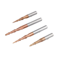 4PCS Carbide Spiral Tapered Ball Nose End Mill 6mm Shank Router Bit Woodworking CNC Carving Bits Wood Milling Cutter.
