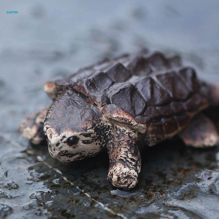 Snapping Turtle Figurine Tea Pet Sculpture Snapping Turtle Statue for Table