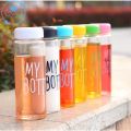 Water Bottles Combo 5 Bình Thủy Tinh Đựng Nước My Bottle 500 Ml Kiểu Dáng Nhỏ Gọn Nắp Đậy Chống Tràn.
