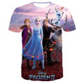 Disney Frozen Elsa Anna T Shirt Kids Streetwear Short Sleeve Children's Tshirts Boys Girls Tops Men Women Clothing T-shirt. 