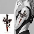 Waterproof Temporary Tattoo Sticker cross rope tied nail Tatto on Leg Arm Back Tattos Flash Tatoo Tattoos for Men Women. 
