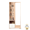 Bedroom Full Mirror Dressing Table with Shelf & Side Drawer - Epic Furniture.