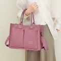 Women Canvas Bag Fashion Shoulder Bag Retro Top Handle Bag Large Capacity Crossbody Bag Simple Shopping Bag Square Commuting Bag.