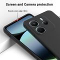 Xiaomi Redmi Note 14 4G Silicone Matte Flexible Soft Phone Case - Black - Phone Back Cover.