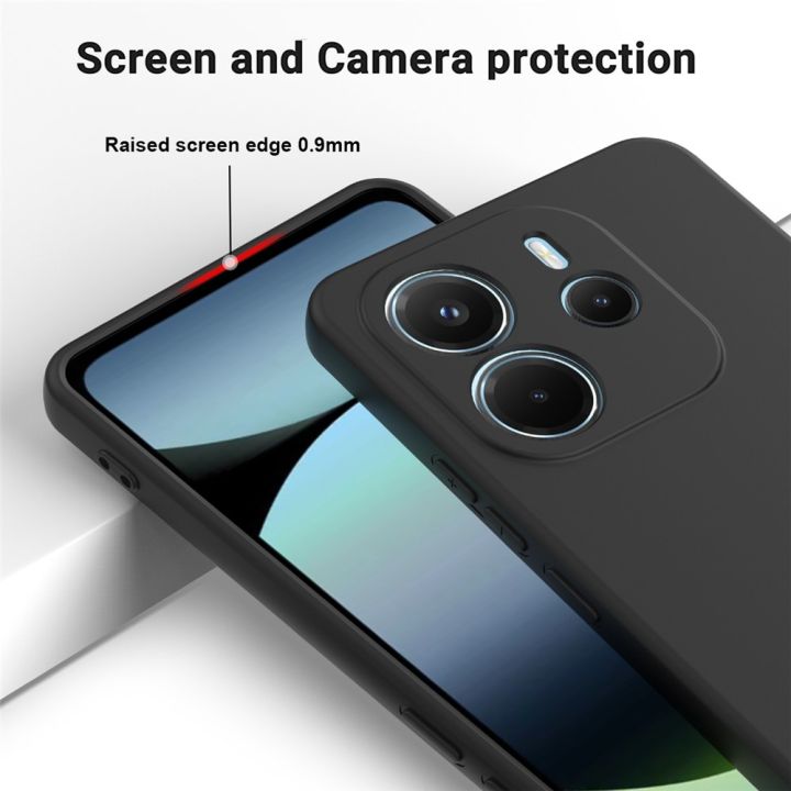 Xiaomi%20Redmi%20Note%2014%204G%20Silicone%20Matte%20Flexible%20Soft%20Phone%20Case%20-%20Black%20-%20Phone%20Back%20Cover%20-%20Image%203