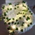 Enchanting LED Flower String Lights with Lush Green Leaves: 15 Feet of Indoor/Outdoor Fairy Lights/103.