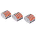2/3/4/5/8 Way Reusable Spring Lever Terminal Block Electric Cable Wire Connector Encounter.