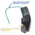 Car LED Dynamic Rearview Mirror Light Turn Signal Indicator for Toyota Corolla Yaris XP130 Auris Camry Prius Blue Light. 
