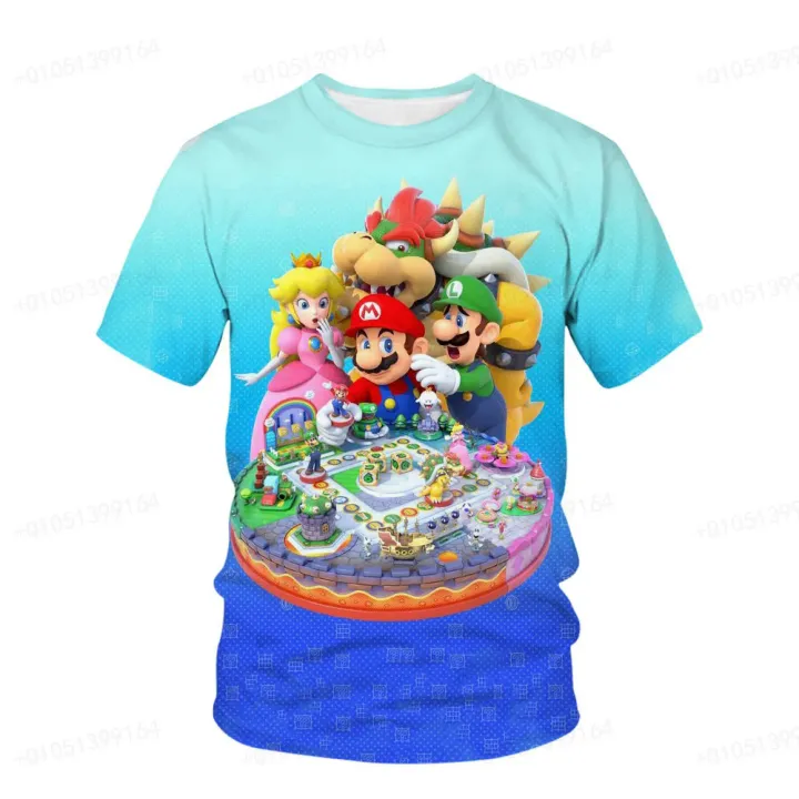 Super%20Mario%20Costume%20Boys'%20T-shirt%20Summer%20T-shirt%20Mario%20Brothers%20Fantasy%20Super%20Mario%20Boys'%20Cosplay%20T-shirt%20Fashion%20Sports%20Top%20-%20Image%205