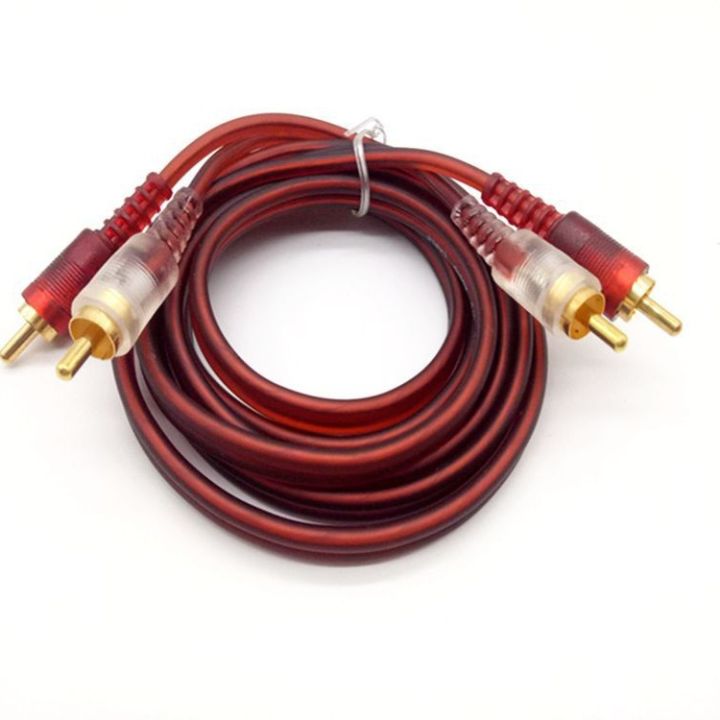 1.5 meter gold plated pure copper two shielded wire to 2RCA AV audio ...