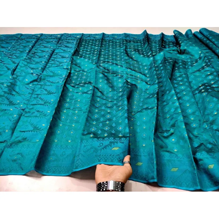 Light%20Green%20Colour%20Half%20Silk%20Traditional%20Tangail%20Nakful%20Jamdani%20Saree%20For%20Women%20No%20Blouse%20Piece%20-%20Image%203