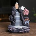Backflow Incense Holder Waterfall Incense Burner Home Decor Aromatherapy Ornament Incense Cones with Backflow Incense Cones.