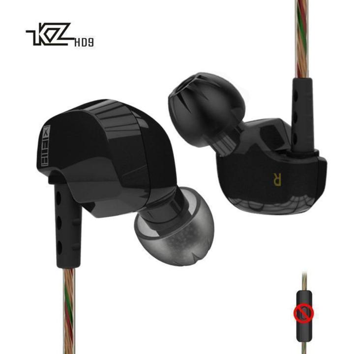 KZ HD9 Earphones HiFi Sport Earbuds Copper Earhook ear Headphones In Ear Earphone For Running With Microphone game Headse