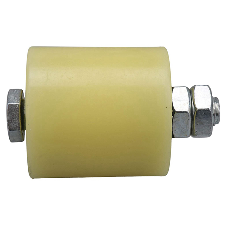 8PCS 48X50mm Yellow Silver Nylon Steel Flat Roller Bearing Guiding Wheel 6201 M12 Screw for Electric Door Sliding Gate