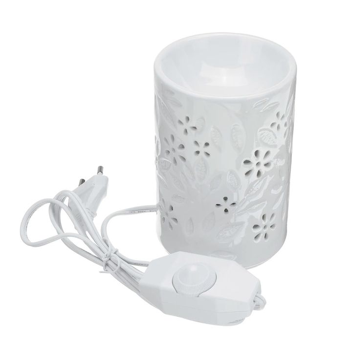 【Daily Necessities For Anyone Store】Light Electric Wax Melts Warmer Lamp Hollow Craft Oil Burner Aromatherapy Fragrance Lamp Home Decor