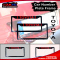 TOYOTA-Car Number Plate Frame, Car License plate- (2PC/SET). 