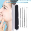 4pcs Stainless Steel Acne Removal Needle Blackhead Pore Cleaner Needles Pimple Spot Extractor Cleanser Beauty Tools. 
