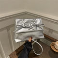 Ballet style bow armpit bag women's 2024 new large-capacity crossbody bag trendy foreign commuter tote bag.