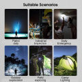 Auoyo Mini light Keychain Torch with Buckle USB Rechargeable LED Li-ght Waterproof Pocket Lig-ht EDC for Outdoor. 