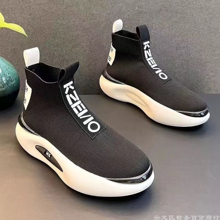Sock%20Shoes%20Men's%20High-Top%20Shoes%202023%20Autumn%20New%20Korean%20Style%20Trendy%20Sneakers%20High-Top%20Socks%20Slip-on%20Trendy%20Shoes%20-%20Image%203