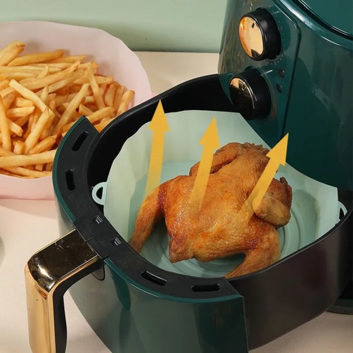 (New)%20air%20fryer%20ilicone%20bakes/udable%20Airfryer%20oven%20baking%20tray/pizza%20fried%20chicken%20Ilica%20gel%20pan%20pad%20-%20Image%203
