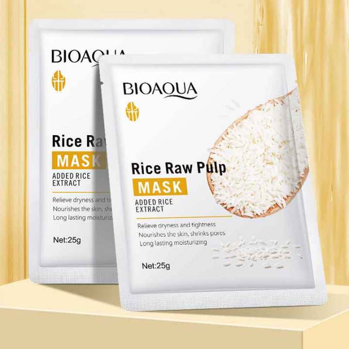 BIOAQUA%20Rice%20Seed%20Pilp%20Hydrating%20&%20Moisturizing%20FacialSheet%20Mask-%2025g%20-%20Image%202