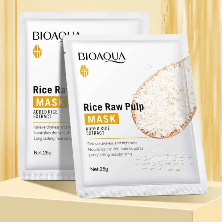 BIOAQUA%20Rice%20Seed%20Pilp%20Hydrating%20&%20Moisturizing%20FacialSheet%20Mask-%2025g%20-%20Image%202