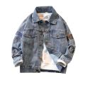 Boys Denim Jacket For Boys Fashion Coats Children Clothing Autumn Baby Clothes Outerwear Embroidery Cartoon Jean Coat 110-170cm. 