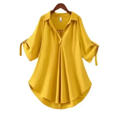 Woman%20short%20Sleeve%20Chiffon%20Blouse%20Women%20%20Shirts%20Blouses%20Tops%20-%20Image%205