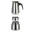 450ml 9-Cup Stainless Steel Espresso Percolator Coffee Stovetop Maker Mocha Pot for Use on Induction Cooker.