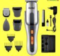 Kemei KM-680A Rechargeable Professional 8 in 1 Cordless Hair Beard Trimmer Clipper for Men. 