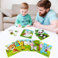 9/16 Jigsaw Puzzles for Kids Ages 2 3 4 5 Toddler Wooden Puzzle Preschool Educational Toys Set Animals Puzzle for Boys and Girls.