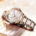 OLEV Fashion Mechanical Watch Luxury Ladies Watch Ceramic Strap  Waterproof Automatic Watches for Women - 6610. 