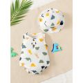 (NEW)Baby Boy Jumpsuit 0-9 Months 0-9 Months Sleeveless Dinosaur Print Bodysuit Newborn Baby Clothing Summer Infant Boy Jumpsuit Dresses Outfit. 