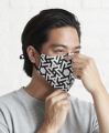 four Layer Face mask for Men and Women Gaming with Adjustable Ear Loop and Digital Print Face mask Graphics Print Anime mask and flower stylish fashion mask.