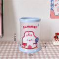 Pen Container Storage Box Round Folding Pen Container Cute Pen Bucket Transparent Pen Container. 