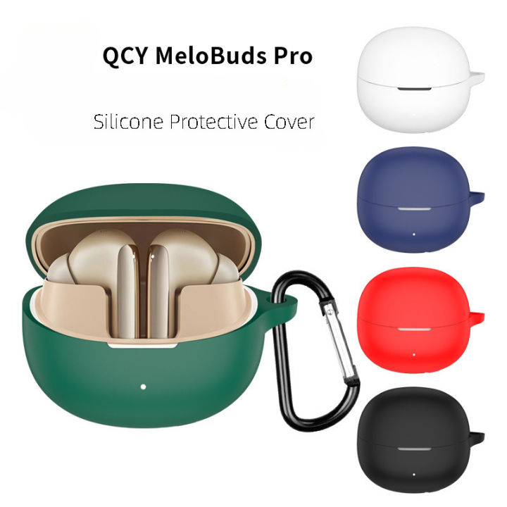 Earbuds Protective Cover for QCY MeloBuds Pro, Liquid Silicone Earphone Cases