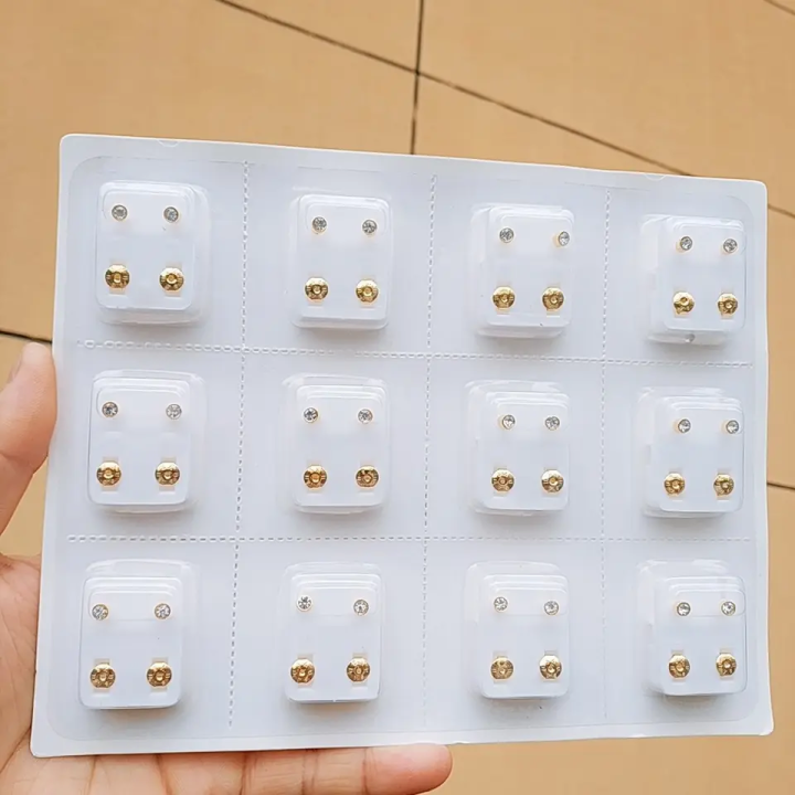 12Pairs Surgical Steel Ear Studs Earrings Set Medical Earrings