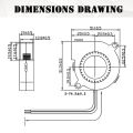 2PCS 5015 5cm DC 5V 12V 24V 2Pin Dual Ball/Hydraulic Bearing Brushless Cooling Turbine Blower Fan 50mm x 15mm Blower Cooler Fan.
