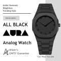 2025 New Arabic Aura Watch Black Modern Design Waterproof.