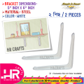 Wall Mounted L Shaped Angle Bracket 2 Pieces Set (Size-5"x6")- Decorative Shelf Bracket- Angle Bracket- Bracket- L Bracket- Support Bracket- Floating Bracket- Heavy-Duty Bracket-Wall Bracket-Corner Bracket-HR CRAFTS.