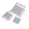 Factory Aluminum Heatsink Raspberry PI Cooling Fin Amplifier Cooler Sliver Custom IC Radiator with 2pcs 8x8x4mm 1pc 14*14*6mm. 