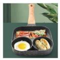 3 In 1 Frying Pan Multipurpose Burger Pan Non-Stick Crepe Pan Stone Pan RPu3. 