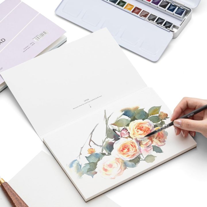 HIMI%20Watercolor%20Paper%20Pad,%205.5X8.5%2020%20Sheets,%20Mix%20Paper%20Pad,%20Side%20Wire%20Bound,%20Fine%20Texture,%20Watercolor%20Acrylic%20Painting%20Pad,%20Ink%20Sketchbook,%20Art%20Supplies%20Drawing%20Pad%20-%20Image%204