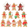 12Pcs Ornaments for Christmas Assorted Plastic Gingerbread Figurines Ornaments for Christmas Tree Hanging Decorations Easy Install Easy to Use. 